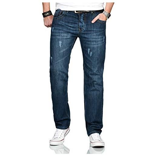Alessandro Salvarini a. Salvarini designer jeans da uomo basic gamba dritta comfort fit celeste 38w x 36l