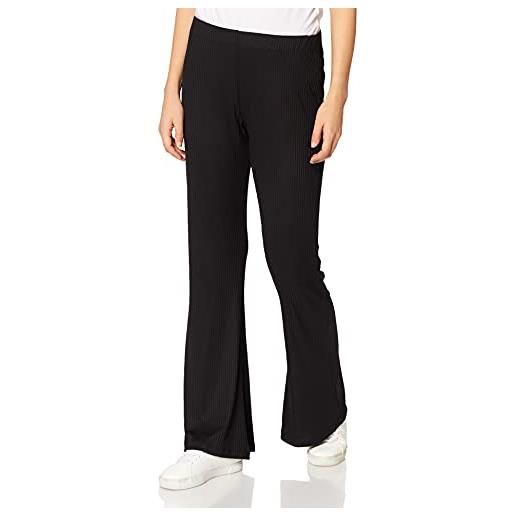 Pieces pctoppy mw flared pant noos pantaloni casual, black, large donna