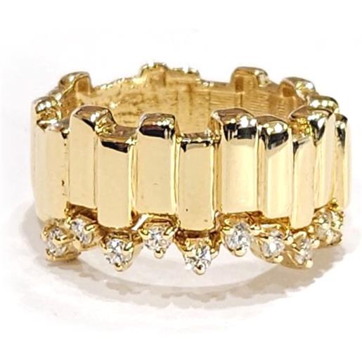 Malafimmina anello Malafimmina manhattan in oro giallo con diamanti medium