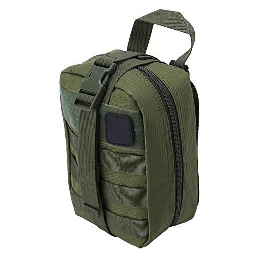 VGEBY outdoor first aid bag, 5x21x11cm emt pouch climbing emergency pouch first responder bag (green)