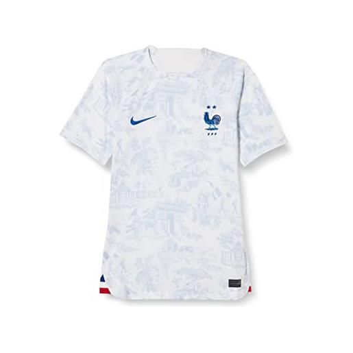 Nike france dn0763 season 2022/23 official t-shirt uomo white/white/white/game royal xs