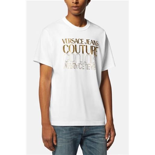 VERSACE JEANS COUTURE t-shirt uomo bianca/oro ht10