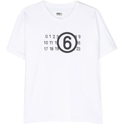 MM6 t-shirt con logo bianco / 12a