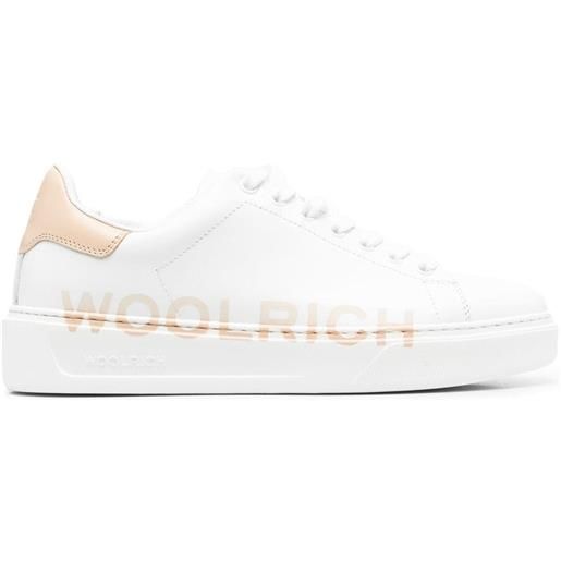 Woolrich sneakers bicolore con stampa - bianco