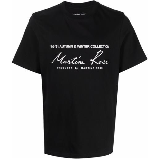 Martine Rose t-shirt aw con logo anni '90/'91 - nero