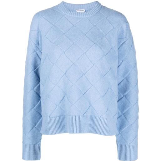 Bottega Veneta maglione intreccio - blu