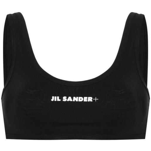 Jil Sander top bikini con stampa - nero