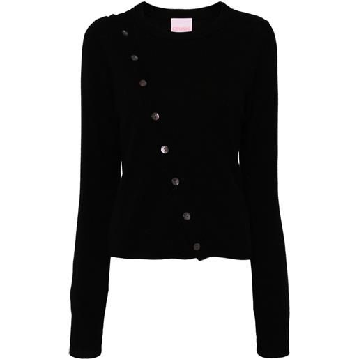 CRUSH CASHMERE maglione con bottoni - nero
