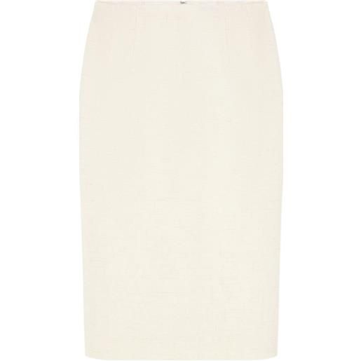 Versace mid length slim cut skirt - toni neutri