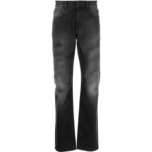 Givenchy jeans dritti con effetto schiarito - nero