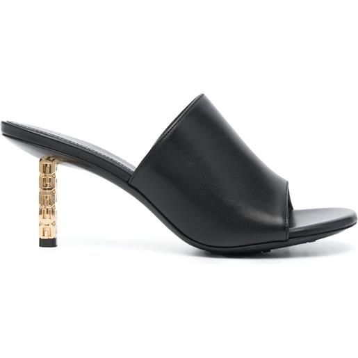 Givenchy mules in pelle g cube 75mm - nero