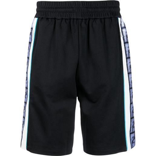 FENDI shorts sportivi con stampa ff - blu