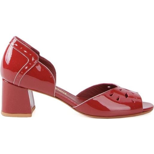 Sarah Chofakian chunky heel sandals - rosso