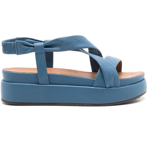 Sarah Chofakian sandali vionnet con plateau - blu