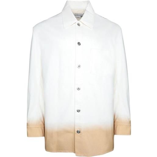 Lanvin camicia con effetto sfumato - bianco
