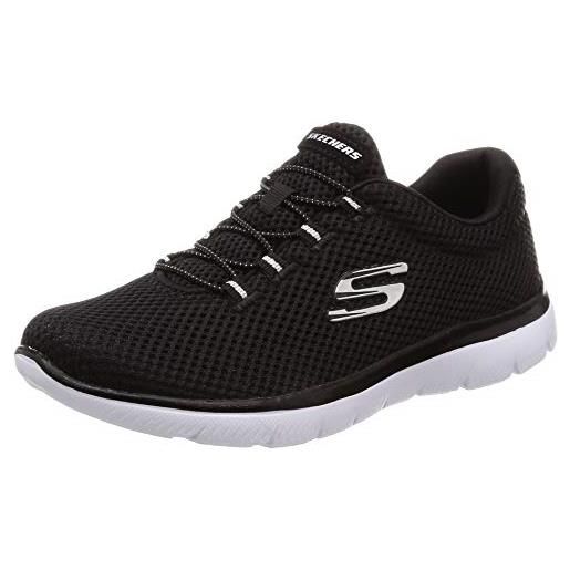 Skechers 12985, scarpe da ginnastica donna, nero e bianco, 37.5 eu