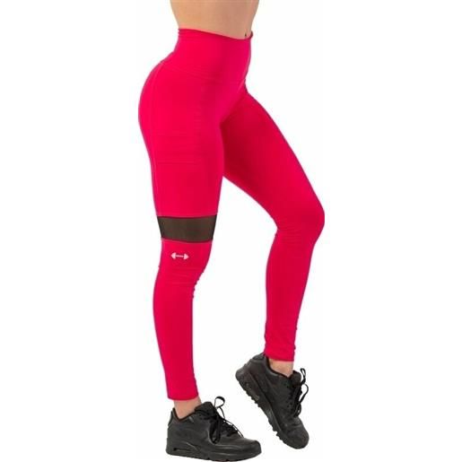Nebbia sporty smart pocket high-waist leggings pink l pantaloni fitness