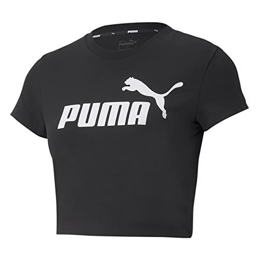 PUMA pumhb|#puma ess slim logo tee, maglietta donna, puma black, xl