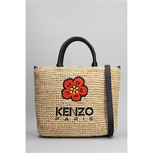 Kenzo tote in rafia beige