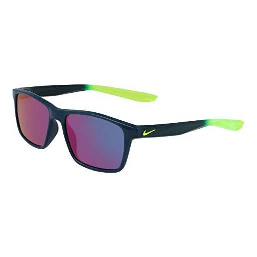 Nike sunglasses, 300 midnight turq/volt/green mirr, 48 unisex