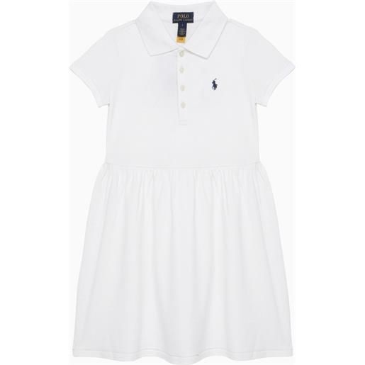 Polo Ralph Lauren abito bianco in cotone con logo