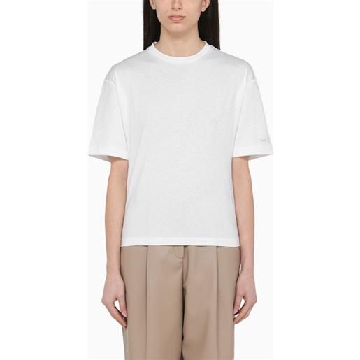 Calvin Klein t-shirt bianca in cotone con dettaglio posteriore