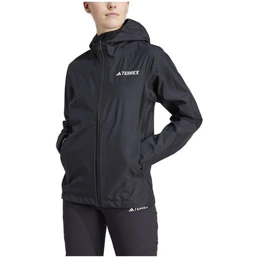 Adidas multi 2.5l rain dry jacket nero l donna