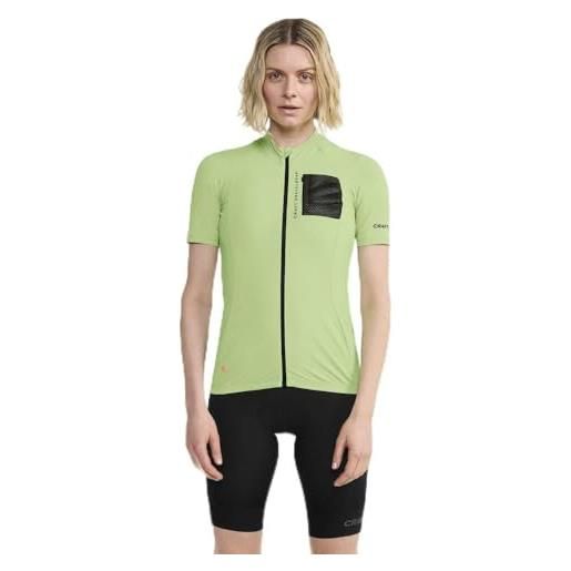 Craft adv offroad ss jersey w black xl maglietta da ciclismo, spruce/nero, donna