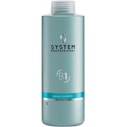 Wella system professional balance shampoo 1000ml - shampoo cute sensibile 1000ml