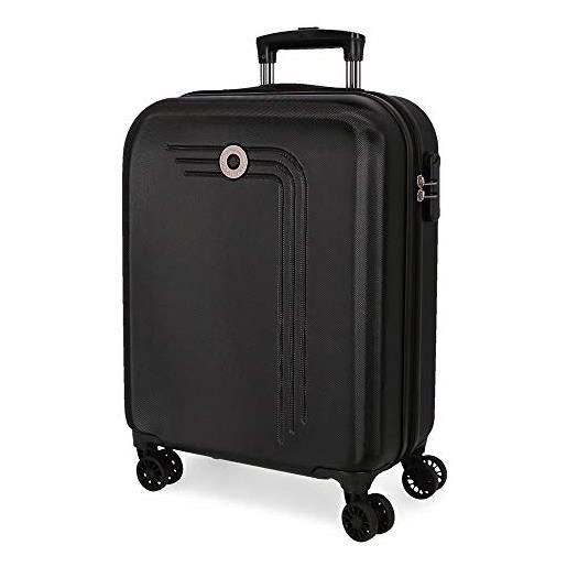 MOVOM rigida valigia da cabina 55 cm unisex adulto, nero, 40x55x20 centimeterss