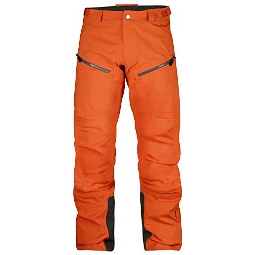 Fjallraven 87404-208 bergtagen lite eco-shell trs m pantaloni sportivi uomo hokkaido orange taglia 48