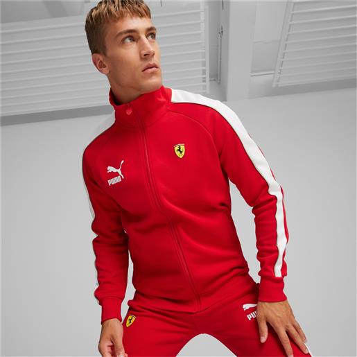 PUMA giacca motorsport scuderia ferrari race iconic t7 da, rosso/altro