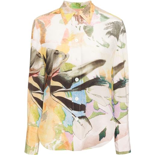 Paul Smith camicia floral collage - verde