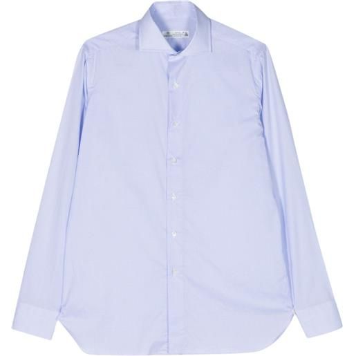 Borrelli camicia con colletto ampio - blu