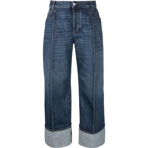 Bottega Veneta jeans crop - blu
