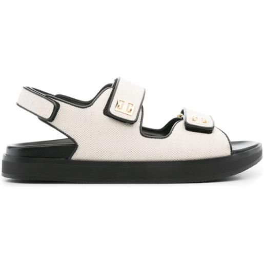 Givenchy sandali con placca logo - toni neutri