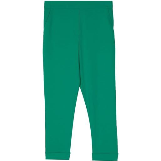 P.A.R.O.S.H. pantaloni affusolati con vita elasticizzata - verde