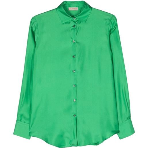Blanca Vita camicia satinata - verde