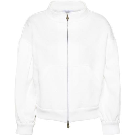 Max Mara giacca gastone con logo jacquard - bianco