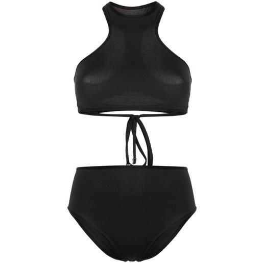 The Attico bikini con design a inserti - nero
