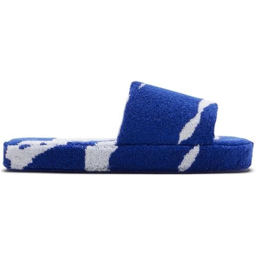 Burberry snug cotton-towelling slippers - blu