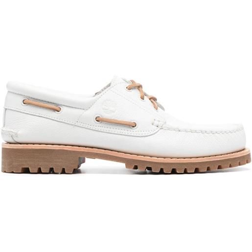 Timberland leather boat shoes - bianco
