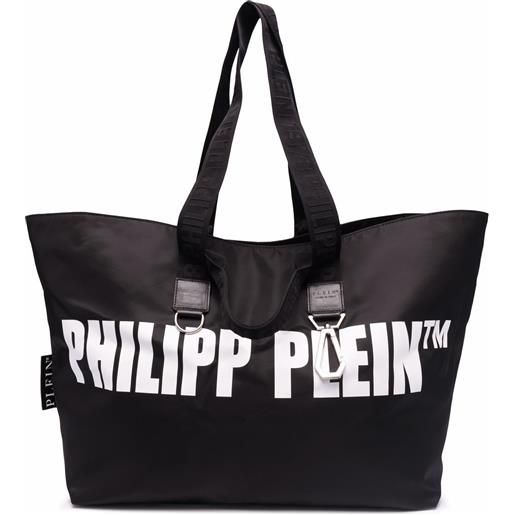 Philipp Plein borsa tote con stampa - nero