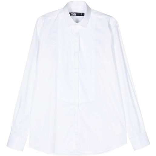 Karl Lagerfeld camicia con arricciature - bianco