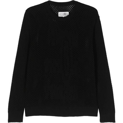 MM6 Maison Margiela maglione con motivo jacquard - nero