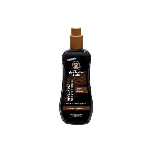 Australian Gold dark tanning accelerator spray gel w/bronzer 237ml