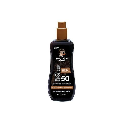 Australian Gold spf 50 spray gel con bronzer 237ml
