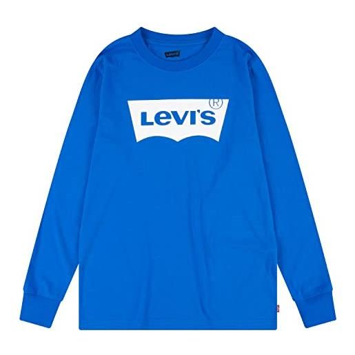 Levi's lvb l/s batwing tee 6e8646, maglietta a manica lunga bambini e ragazzi, bianco, 9 mesi