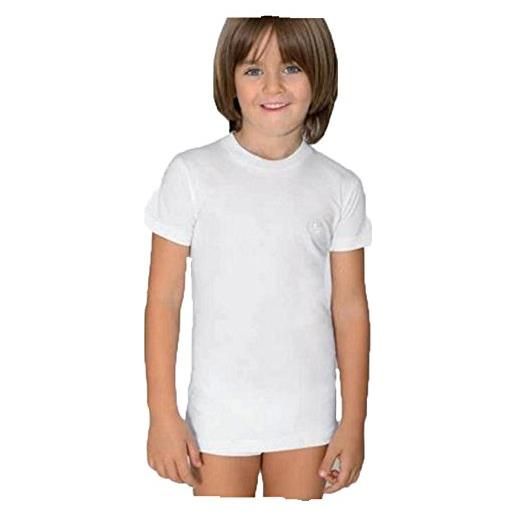 Navigare 3 pezzi t-shirt maglia girocollo bimbo mezza manica art. 13020 (5 (5-6 anni), bianco)