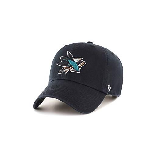47 brand clean up cap, berretto da baseball unisex-adulto, nero (black/shark black/shark), taglia unica